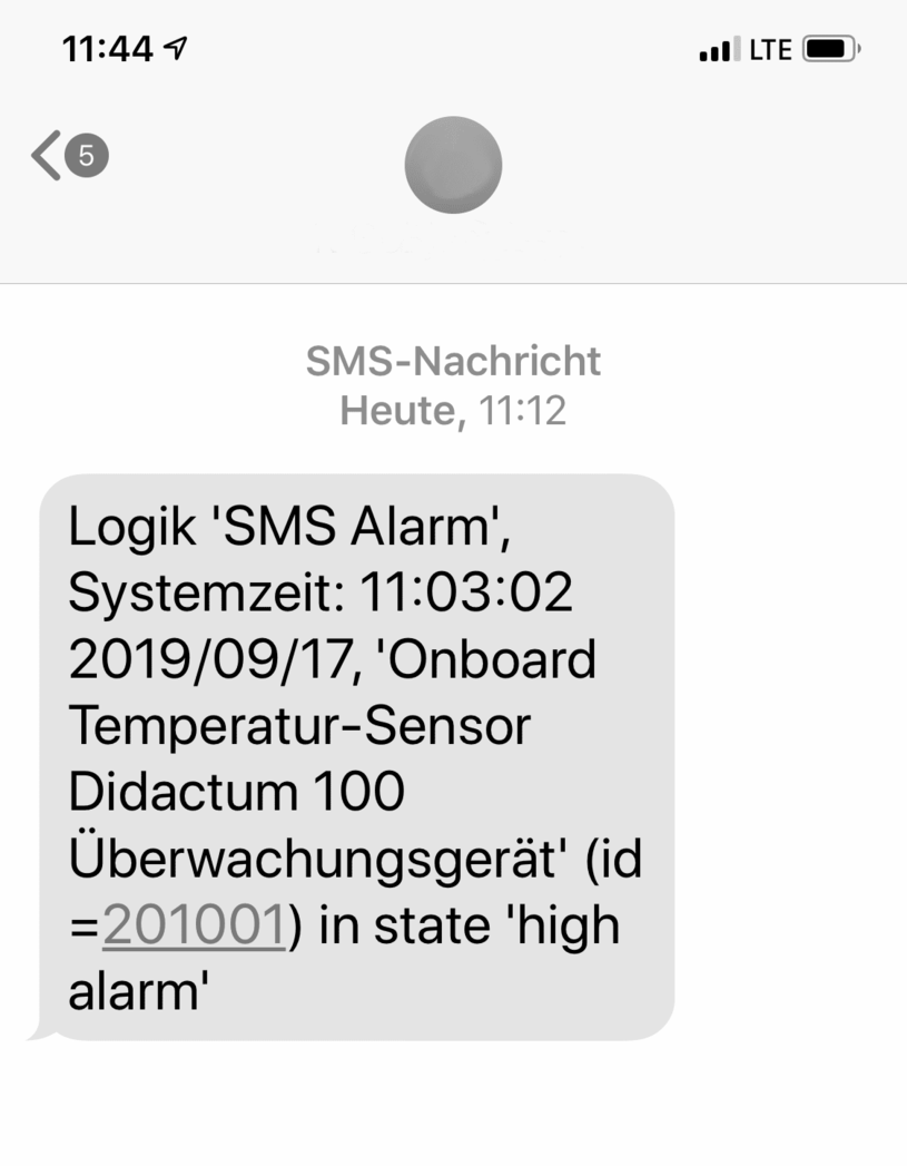 SMS Alarm auf dem Smartphone